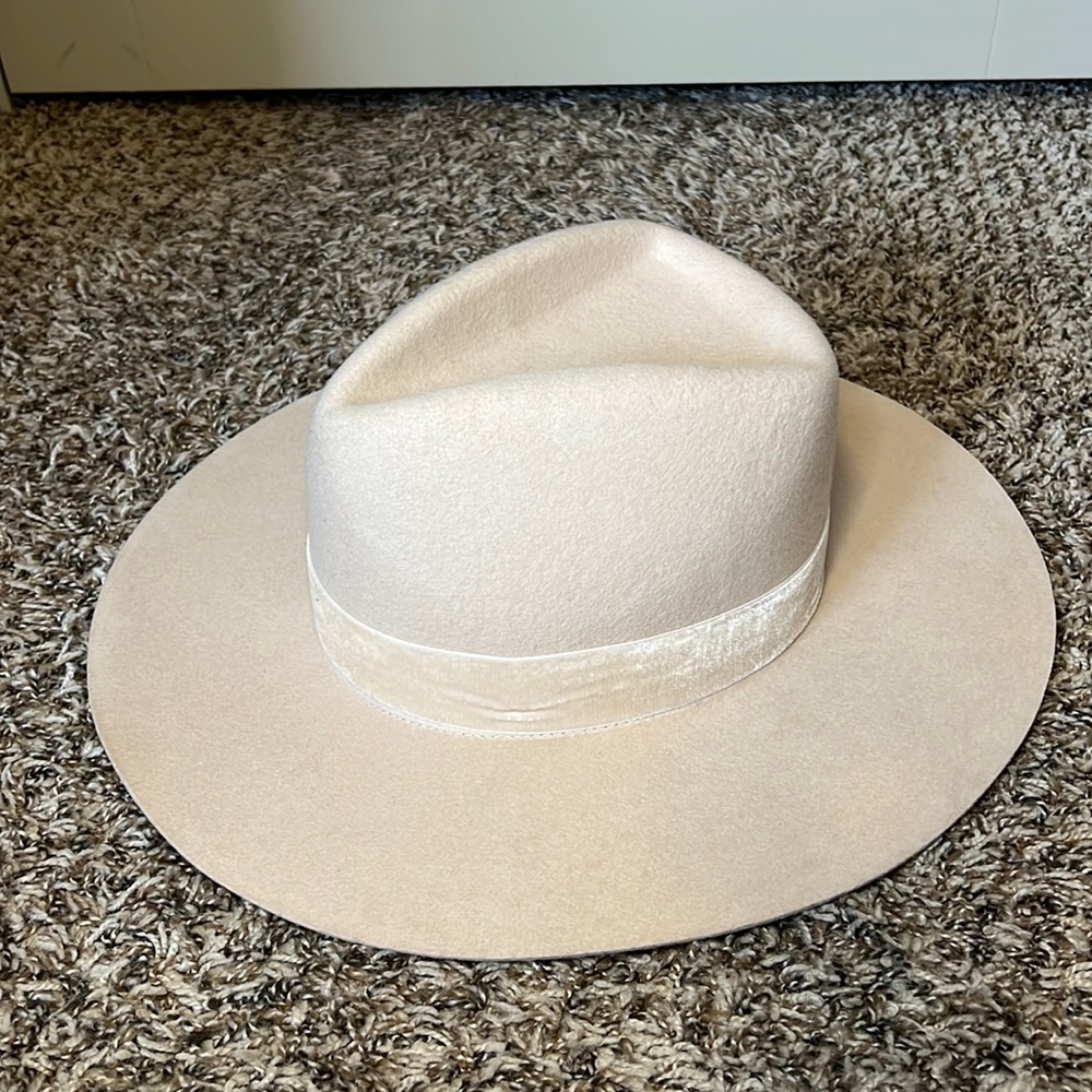 Lack Of Color Tri Benson velvet trim hat size L (59) cm